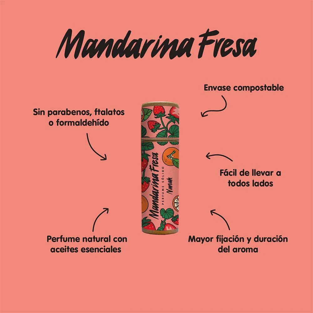 Perfume Sólido de Mandarina Fresa - Imagen 2
